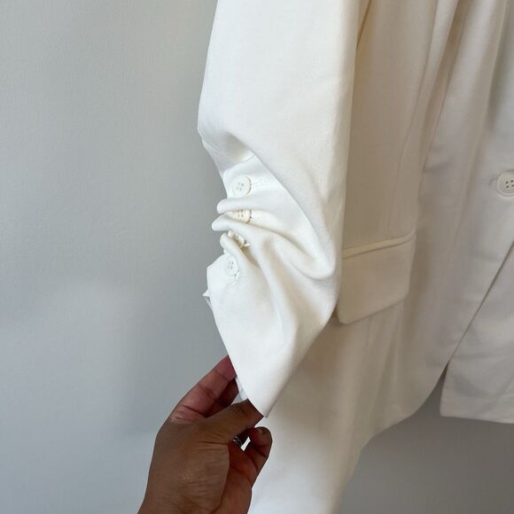Lane Bryant Perfect Drape Blazer Egret White Stretch Knit Classic Size 20 NWT’s - Picture 9 of 13